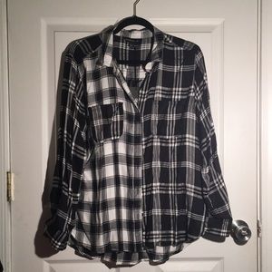 Rock & Republic Plaid Button-Down Top